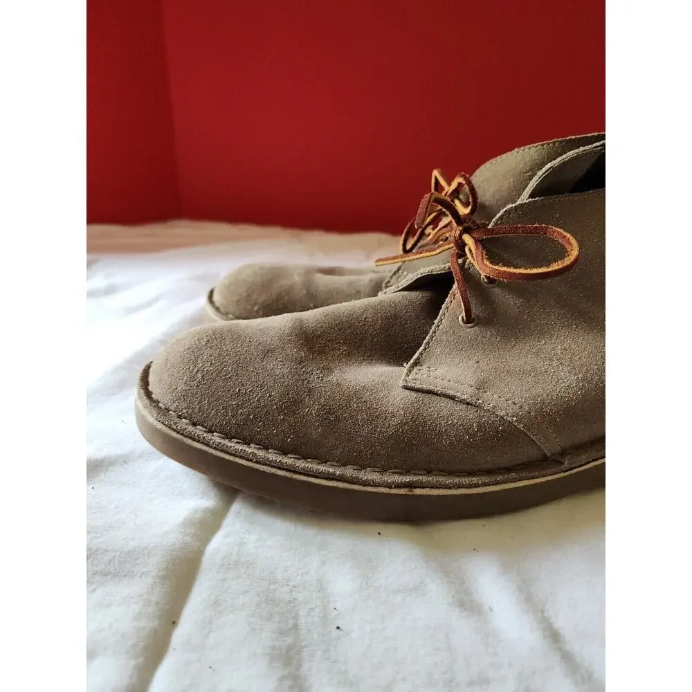 Clarks Men’s 82285 Bushacre 2 Desert Natural Tan Chukka Boots Suede Size 13 M